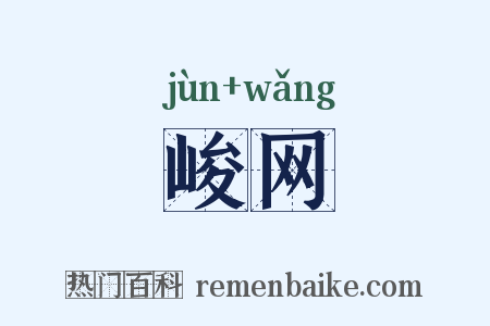 峻网是什么意思的图片